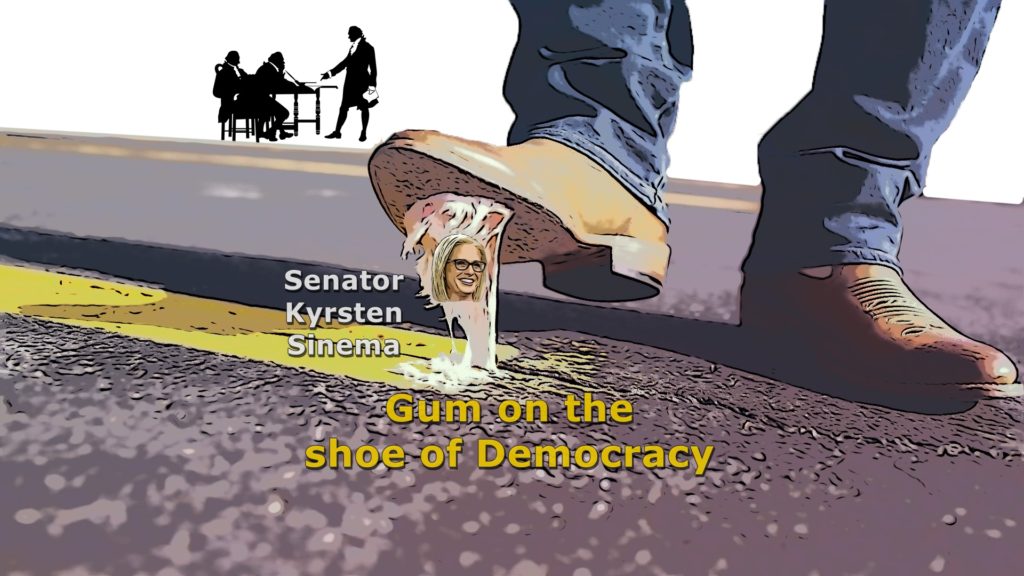 Sinema, gum, shoe, Democracy