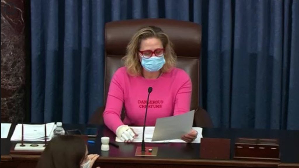 Sinema, Dangerous Creature, shirt, U.S. Senate