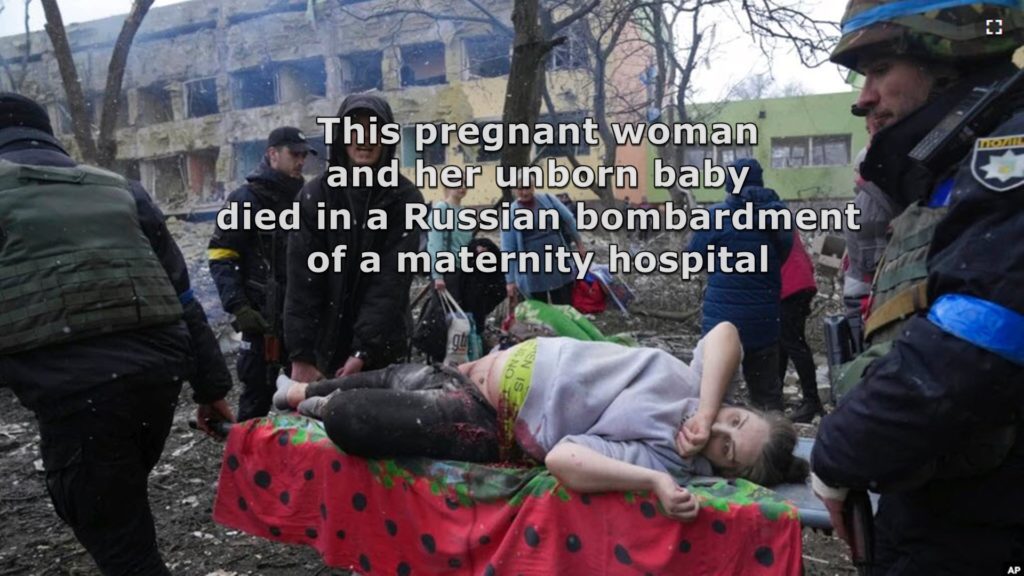 Ukraine, pregnant woman, maternity hospital bombing