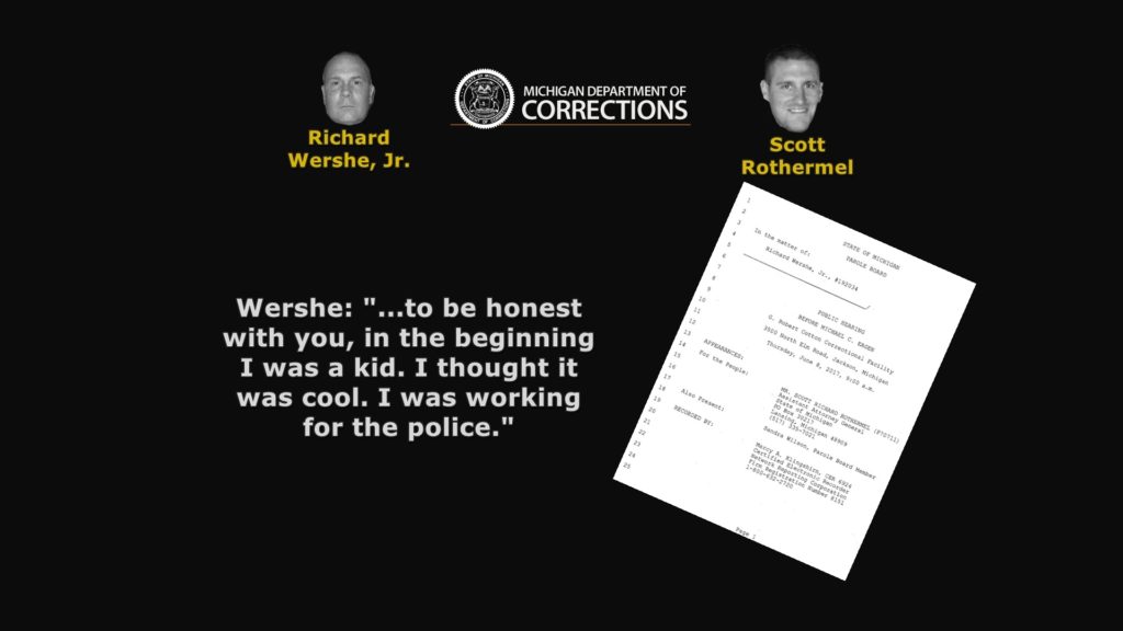 White Boy Rick, Richard J. Wershe, Jr., parole testimony, Scott Rothermel, assistant State Attorney General