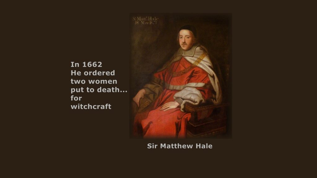 Matthew Hale, 1600s, witchcraft, England