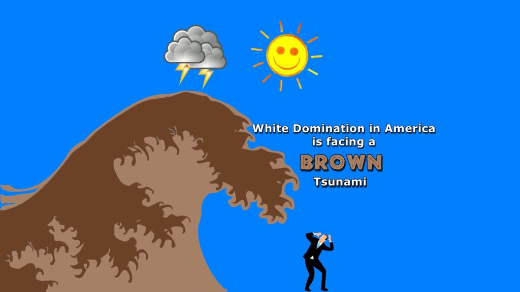 Brown Tsunami, white population, demographics