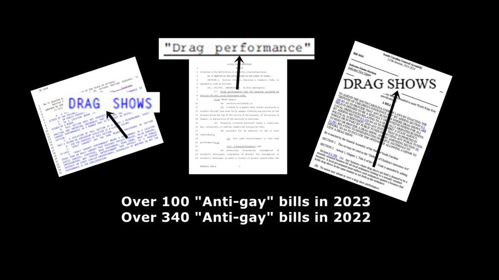 Drag Queen, drag shows, state legislation, anti-gay laws