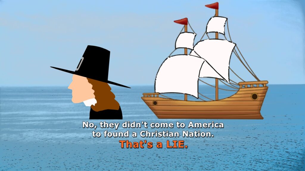 Christian Nation lie, pilgrims, New World