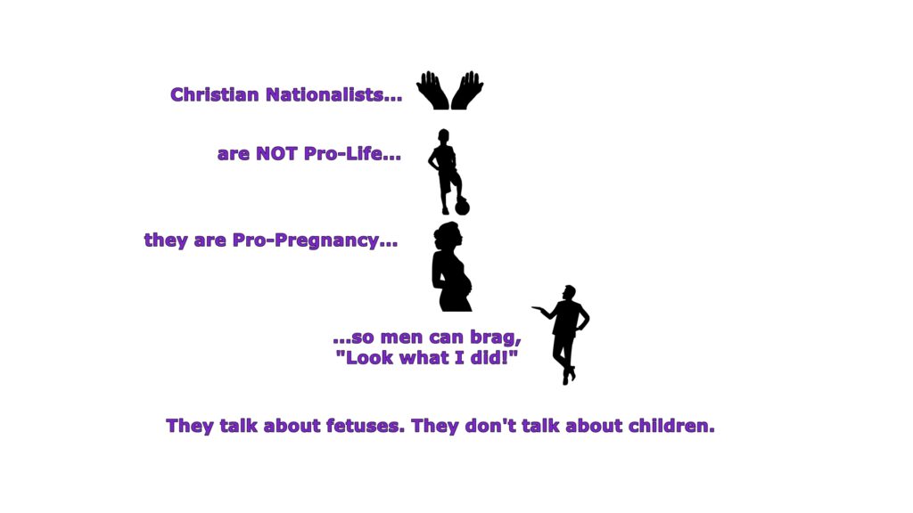 Pro-life, Christian Nationalists, men, pregnancy, children