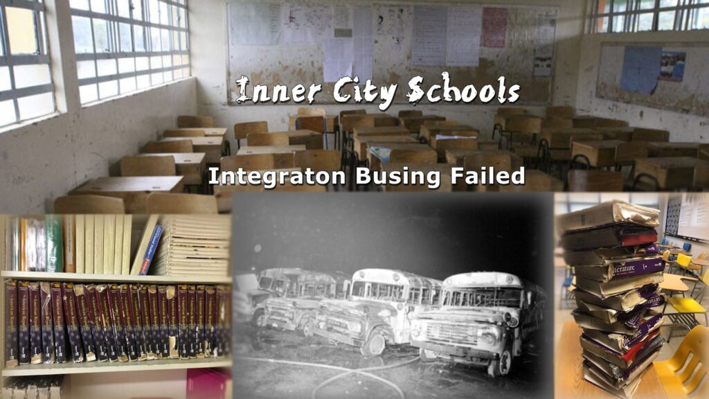 Inner City Schools, inferior school resources, Forced Busing