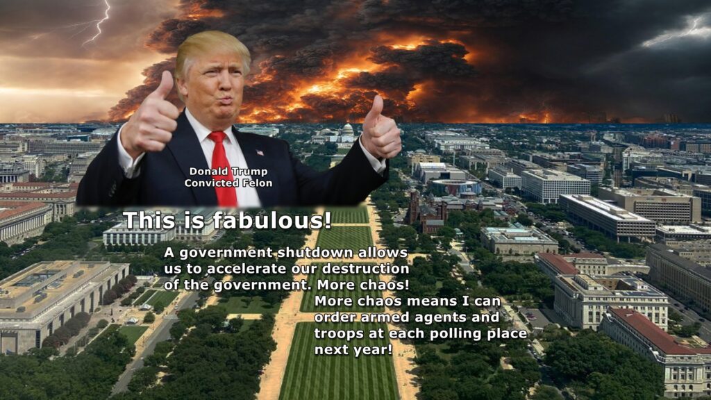 Trump, shutdown, chaos, 2026, election, troops, agents, intimidation