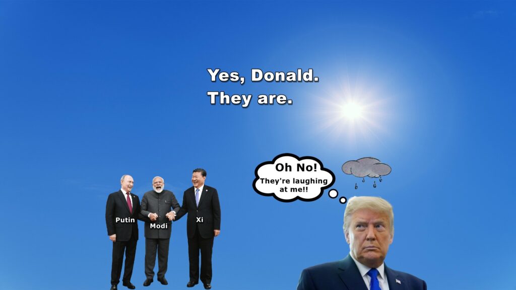 Trump, Putin, Modi, Xi, dictators,mockery