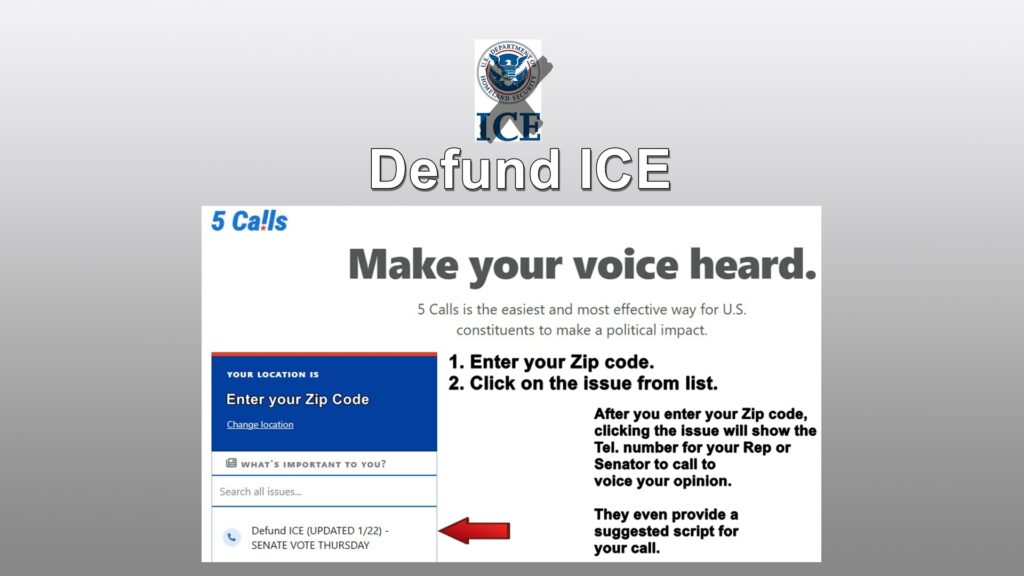 Defund ICE by calling your Senator(s) NOW.