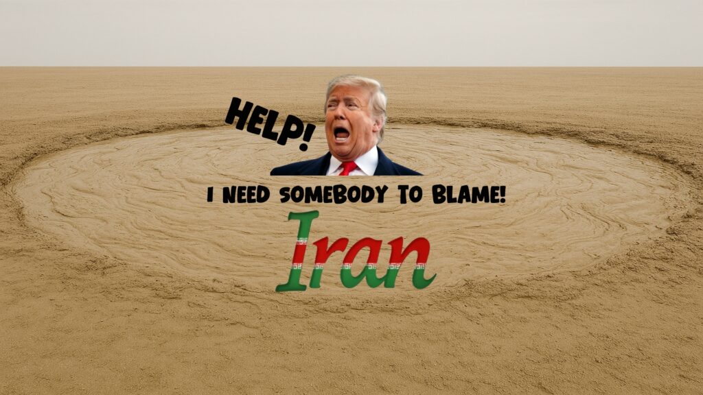 No matter how he spins individual events in the Iran War, Trump is in deep quicksand as a consequence of his own arrogance, stupidity and incompetence.