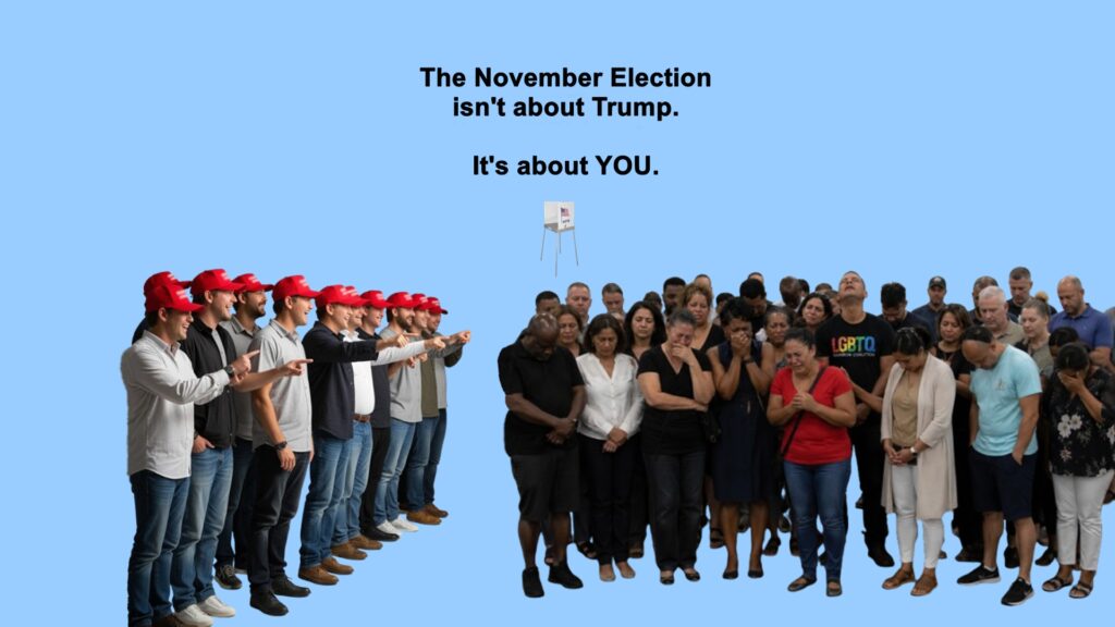 The November election isn't about Trump or MAGA. It's about hatred of you and democracy and equality. Defeating them at the ballot box is the only remedy.