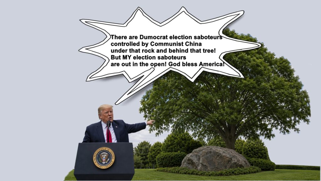 Trump is desperate to sabotage the November election. If Republicans lose Congress, Trump faces impeachment again. Thus, he keeps getting louder about non-existent election fraud.