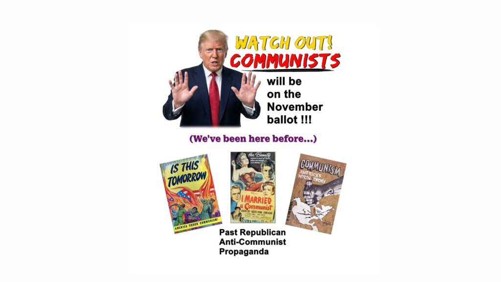 Years ago, scare tactics about the Communist Menace enabled Republicans to whip up national hysteria. The GOP looks like they dusting off an old tactic for the November elections.