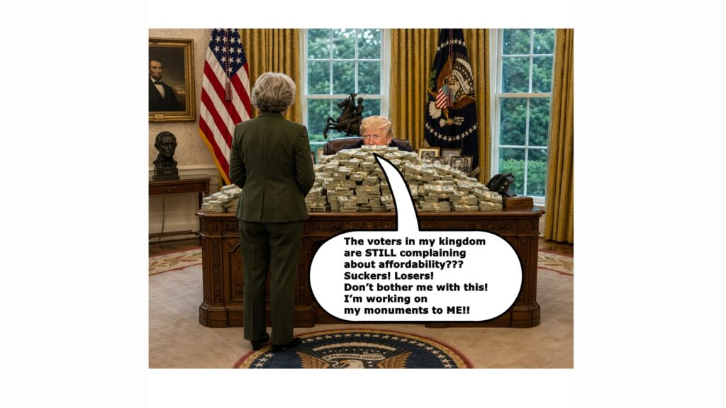 Trump, up to his eyebrows in graft payoffs, showed his contempt for America's affordability crisis by ordering 250 new security-customized Cadillac Escalde SUVs at $300K apiece. Trump says it's about "looking good in cavalcades." He means motorcades but doesn't know the difference.