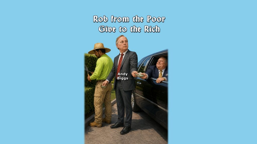 The radical White Nationalist Right is trying to take control of state government in Arizona, one of the fastest growing states in the nation. Republicans already control the state legislature. Gubernatorial candidate Andy Biggs is an ardent Trump supporter who favors ultra-wealthy white male rule.